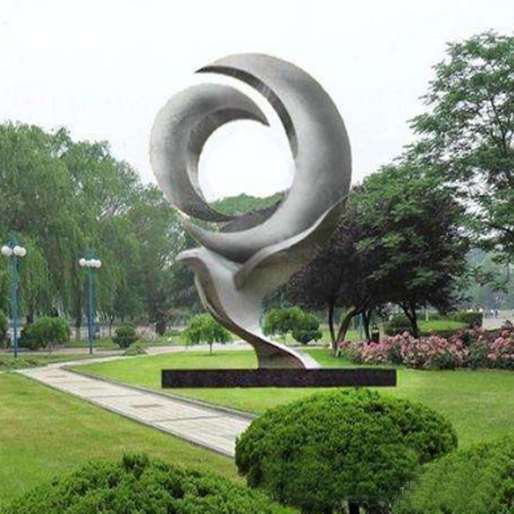 供應(yīng)大型不銹鋼金屬雕塑 佳景定制和平鴿 戶外園林城市廣場(chǎng)景觀 - 愛